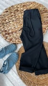 Yeni siyah bağcıklı pantolon 
