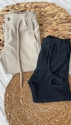 Yeni siyah bağcıklı pantolon 