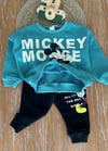 Yesil Mickey siyah alt takım 