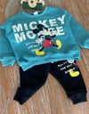 Yesil Mickey siyah alt takım 