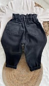 Yüksek bel çift düğme mom jean 