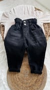Yüksek bel çift düğme mom jean 