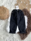 Yüksek bel tek düğme mom jean 