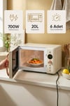 Fressi Retro Minetta 20 Litre Izgara Raflı Mikrodalga Fırın 700W FR-MW207