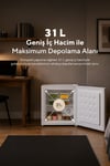 Kumtel 31L Mini Dondurucu Hfr-50