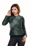 Bayan Gerçek Deri Biker Spor Mont BK-620-17112 