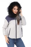 Bayan Gerçek Deri Kapşonlu Kışlık Spor Luxury Mont Parliament BK-1577 - 19995 FA3