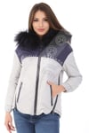 Bayan Gerçek Deri Kapşonlu Kışlık Spor Luxury Mont Parliament BK-1577 - 19995 FA3