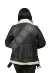 Bayan Gerçek Deri Kışlık Spor Biker Mont Kürk Siyah BK-1175-19218 FA2