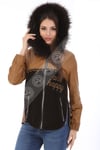 Bayan Gerçek Deri Kışlık Spor Luxury Kapşonlu Mont Bengal BK-1577 - 19977 FA3