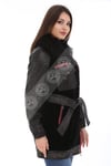 Bayan Gerçek Deri Kışlık Spor Luxury Kaban Siyah BK-1580 - 19973 FA3