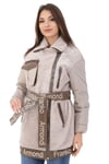 Bayan Gerçek Deri Kışlık Spor Luxury Kaban Bej BK-1580 - 19997 FA3