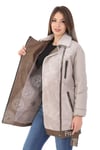 Bayan Gerçek Deri Kışlık Spor Luxury Kaban Bej BK-1580 - 19997 FA3