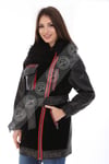 Bayan Gerçek Deri Kışlık Spor Luxury Kaban Siyah BK-1580 - 19973 FA3