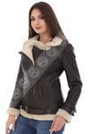 Bayan Gerçek Deri Kışlık Spor Mont Kahverengi BO-1177 - 20059 FA3