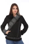 Bayan Gerçek Deri Kışlık Spor Mont Siyah BK-1175 - 20056 FA3