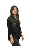Bayan Gerçek Deri Klasik Ceket Oversize Süet Siyah bk-1288-19292 FA2