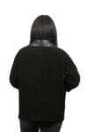 Bayan Gerçek Deri Klasik Ceket Oversize Süet Siyah bk-1288-19292 FA2