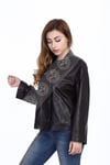 Bayan Gerçek Deri Klasik Kaban  Oversize Kahve bk-1430 G-19657 FA2