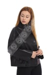 Bayan Gerçek Deri Klasik Kaban  Oversize Siyah bk-1430 G-19603 FA2