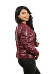 Bayan Gerçek Deri Klasik Luxury Ceket Komple  Bordo bk-1017-19134 FA2
