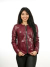 Bayan Gerçek Deri Klasik Luxury Ceket Komple  Bordo bk-1017-19134 FA2