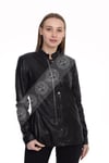 Bayan Gerçek Deri Klasik Luxury Kaban  Yazılı Siyah BK-1474-19751 FA2