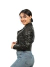 Bayan Gerçek Deri Spor Biker Mont  Siyah MBK-1308-19347 FA2