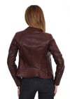 Bayan Gerçek Deri Spor Biker Mont Fındık Kahve bk-574-17444 FA2