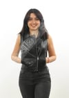 Bayan Gerçek Deri Spor Biker Yelek  Siyah ylk-b-1285-19284 FA2