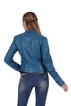 Bayan Gerçek Deri Spor Ceket Mavi BK-382-19557 FA2