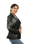 Bayan Gerçek Deri Spor Biker Mont  Siyah MBK-1308-19347 FA2