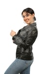 Bayan Gerçek Deri Spor Biker Mont  Siyah MBK-1308-19347 FA2