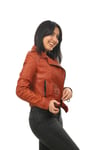 Bayan Gerçek Deri Spor Luxury Biker Mont Komple  Viski BK-827-19322 FA2