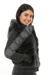 Bayan Gerçek Deri Spor Luxury Mont Kapşonlu Beli Lastikli Rex Triko Antrasit mk-2380-19509 FA2