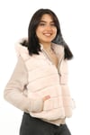 Bayan Gerçek Deri Spor Luxury Mont Kapşonlu Beli Lastikli Rex Triko Pembe mk-2380-19506 FA2