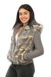 Bayan Gerçek Deri Spor Luxury Mont Kapşonlu Beli Lastikli Rex Triko Gri mk-2380-19508 FA2