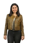 Bayan Gerçek Deri Spor Luxury Mont Yazılı Haki bk-1354-19445 FA2