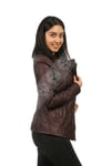 Bayan Gerçek Deri Spor Mont Bordo BK-1289-19313 FA2