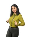 Bayan Gerçek Deri Spor Mont Fıstık Yeşili MBK-1308-19429 FA2