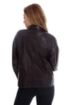 Bayan Gerçek Deri Spor Mont Oversize Haki BK-1440-19653 FA2