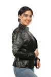 Bayan Gerçek Deri Spor Mont Siyah BK-1340-19412 FA2
