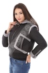 Bayan Su Geçirmez Kumaş Beli Lastikli Kapşonlu Kışlık Spor Luxury Mont Siyah BK-1576 - 19998 FA3