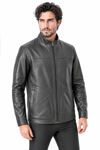 Erkek Deri Ceket- Code: 24354 - Siyah Spor Ceket