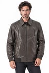 ERkek deri mont beli lastikli fermuarlı spor.Code:23912