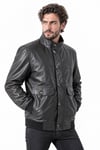 ERkek deri mont düğmeli beli lastikli spor.Code:23902