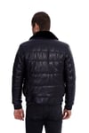 Erkek Gerçek Deri  Spor Luxury Mont Beli Lastikli Şişme   lacivert KLJ-1454-19670 FA2