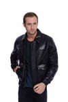 Erkek Gerçek Deri  Spor Luxury Mont Beli Lastikli  Siyah KLJ-1453-19683 FA2