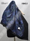 Men's Genuine Leather Biker Sports Coat Fur Collar Navy Blue K-1378-19452