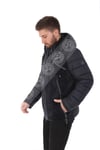 Erkek Gerçek Deri Kışlık Spor Luxury Kapşonlu Mont FA3 K-1588 - 20047 Lacivert FA3